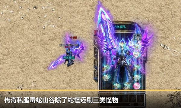 传奇私服毒蛇山谷除了蛇怪还刷三类怪物
